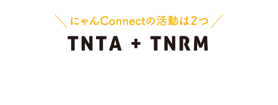 にゃんConnectの活動は２つ「tnrm + TNRM」